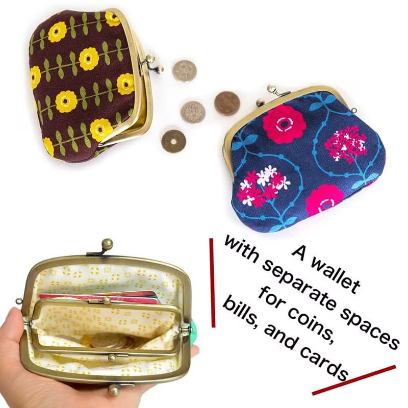 親子がま口 はなつつみ 日本伝統柄 がま口 財布 小銭入れ ウォレット