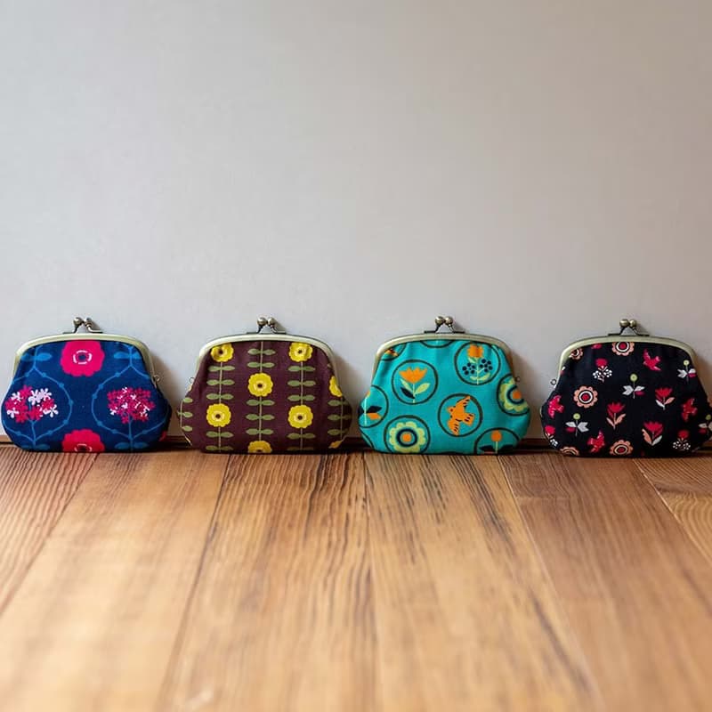 親子がま口 はなつつみ 日本伝統柄 がま口 財布 小銭入れ ウォレット