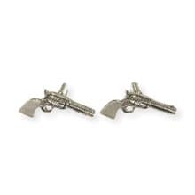Victorian Style Revolver Mother of Pearl Cufflinks 925 Sterling Silver Mens Gift