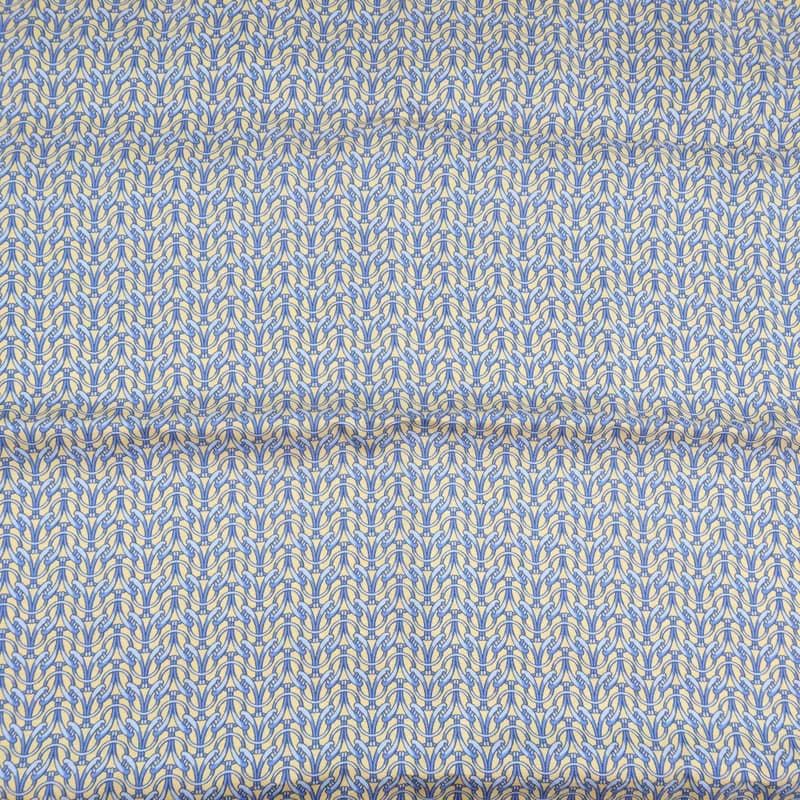【日本直送】【HERMES】エルメス カレ42 鎖 シルク ベージュ レディース スカーフ【中古】A+ランク