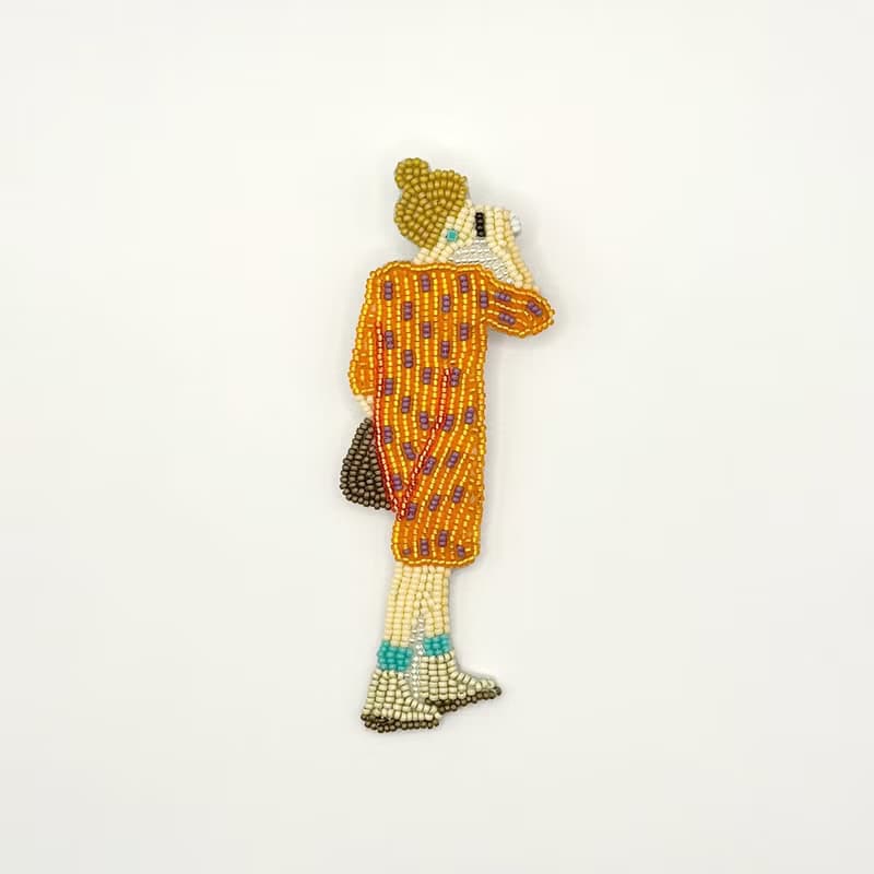 Irene時光女神~花信系列女孩串珠刺繡別針吊飾~ 生日 禮物