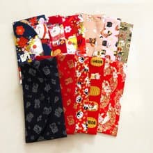 招財貓 手工長型布紅包袋 存摺袋