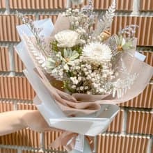 畢業花束/淺綠色/乾燥花