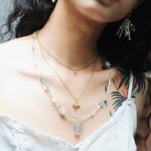 【Santa Maria】聖母瑪利亞 原創輕復古項鍊 銀色冷淡風長毛衣鏈