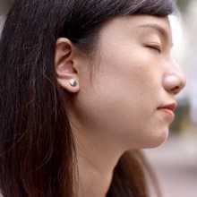 【時尚穿搭小品】大理石紋六角耳環  抗過敏醫療鋼
