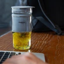 【玻璃至上】PRESSO壓濾式隔渣茶杯| 畢業 送 超微濾網
