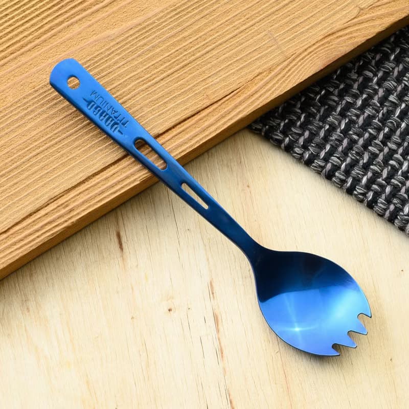 【美國 Vargo】 Titanium Spork 經典純鈦湯叉 紫色 #T209