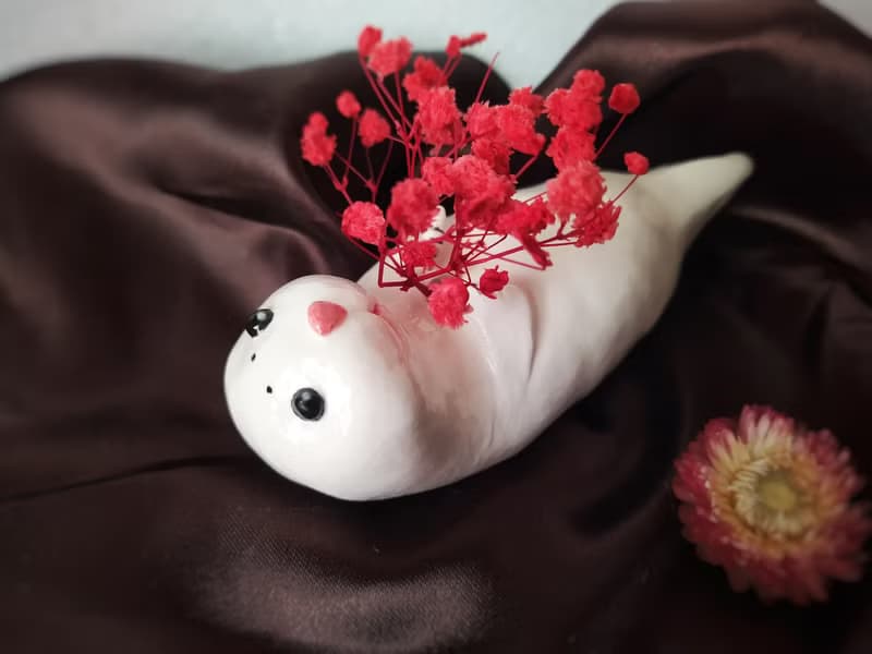 我就是很可愛系列  海豹寶寶花器