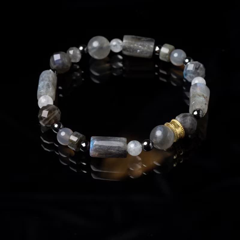 墨色 // C1578拉長石灰玉髓手鍊