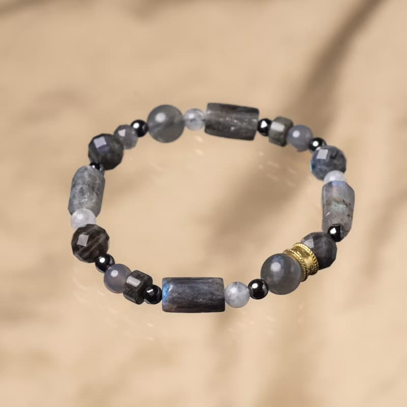 墨色 // C1578拉長石灰玉髓手鍊