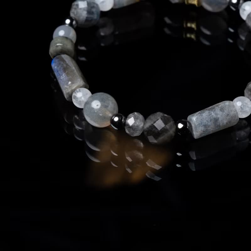 墨色 // C1578拉長石灰玉髓手鍊