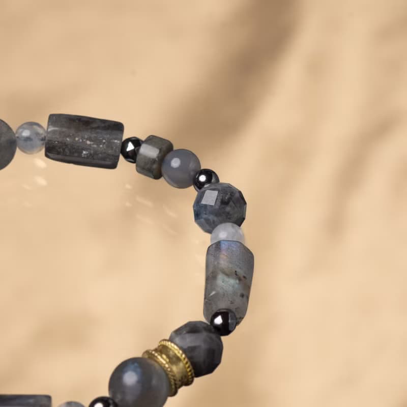 墨色 // C1578拉長石灰玉髓手鍊