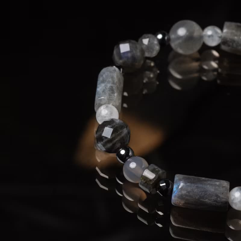 墨色 // C1578拉長石灰玉髓手鍊