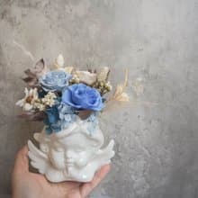 【竒植花物】天使的祈禱不凋花乾燥花盆栽 生日禮物 情人 母親節
