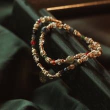 阿里斯康寓意 I 鈦晶藍晶黃水晶雙圈手鍊 C1667