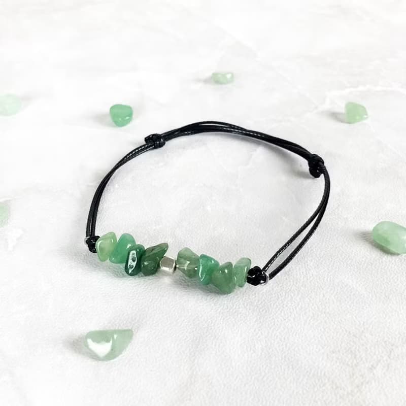 |誕生石碎石系列|4~6月 白水晶 東陵玉 灰月光 (皮繩x手鍊x手工)