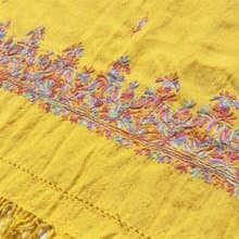 喀什米爾Cashmere/羊絨圍巾/純羊毛圍巾披巾/戒指絨披肩-刺繡花朵
