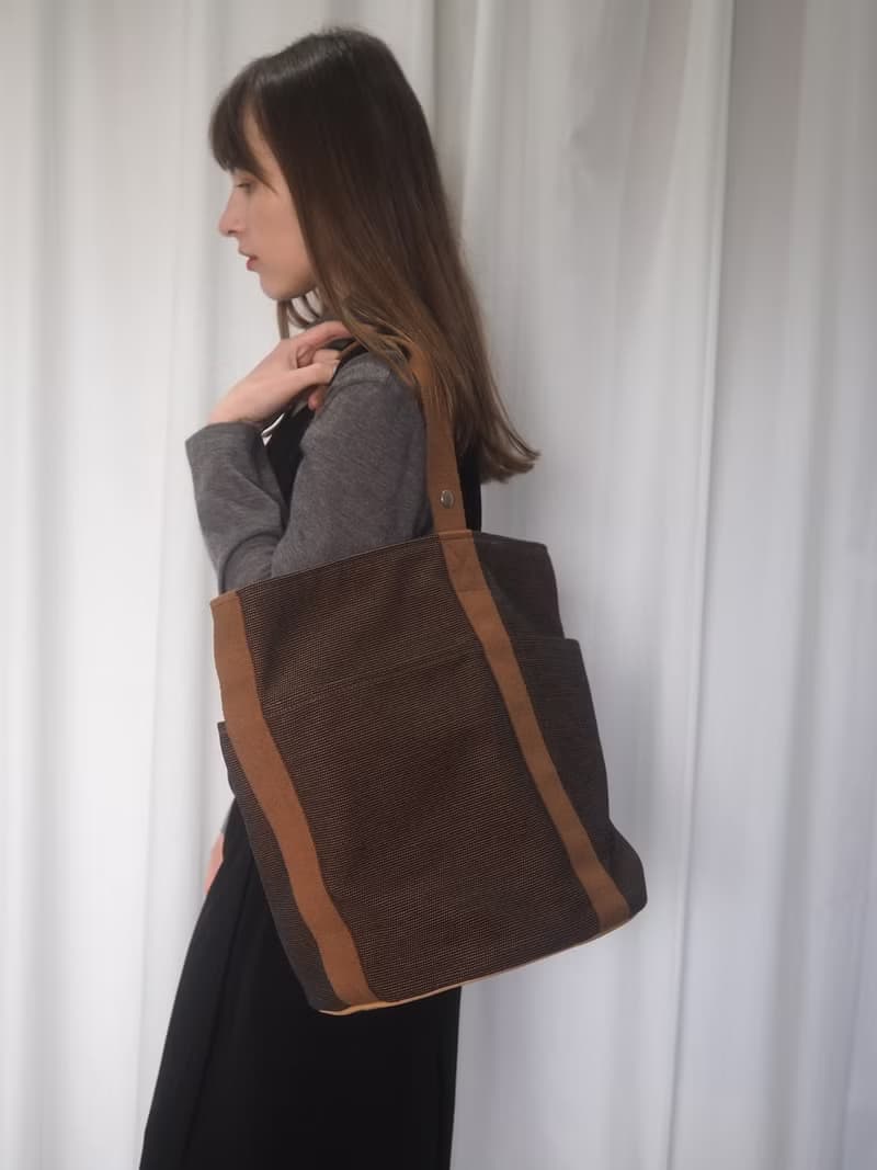 HERMES エルメス サクソー GM トートバッグ キャンバス ブラウン ユニセックス  ヴィンテージ