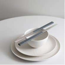 【台灣製】冷灰色 長款1雙入 304不鏽鋼筷子 健康於筷