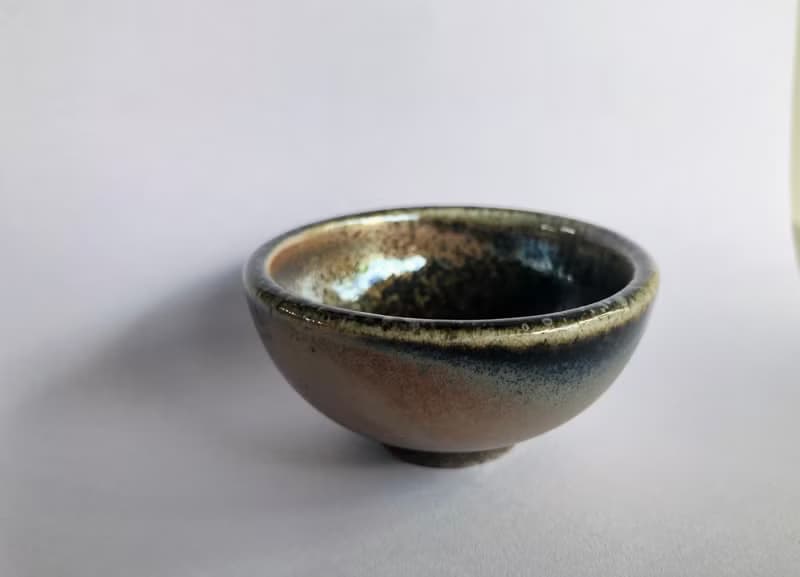 苗栗窯燒製 柴燒小茶杯二入一組  柴火燒製 多落灰