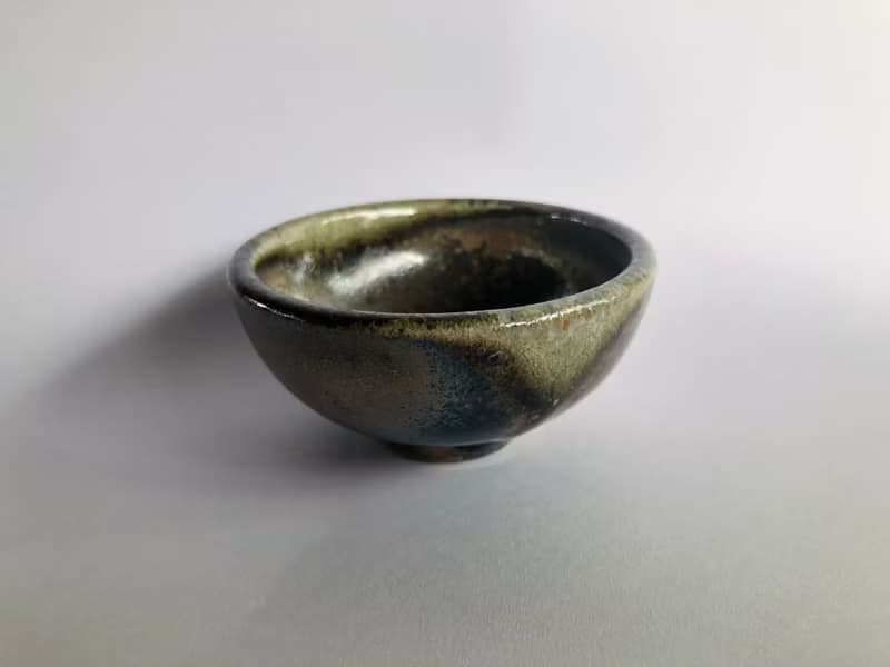 苗栗窯燒製 柴燒小茶杯二入一組  柴火燒製 多落灰