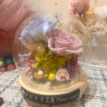 快速出貨/入厝禮永生花玻璃盅/帶路雞喬遷禮/入厝雞乾燥花/招財