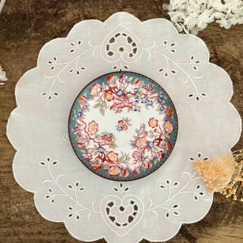 40166-迷人法國Sarreguemines 與英國Minton 合作系列茶碟13cm