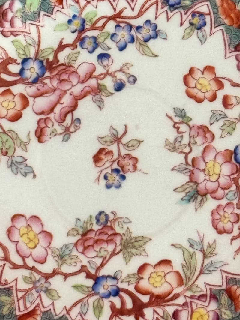 40166-迷人法國Sarreguemines 與英國Minton 合作系列茶碟13cm