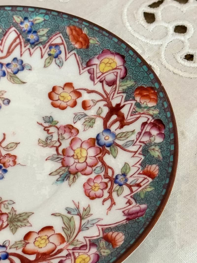 40166-迷人法國Sarreguemines 與英國Minton 合作系列茶碟13cm