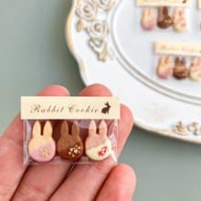 うさぎのチョコがけクッキー　ミニチュア