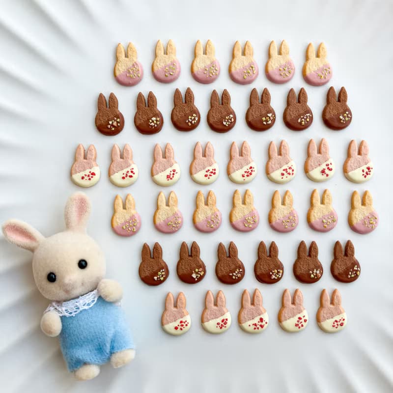 うさぎのチョコがけクッキー　ミニチュア
