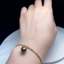 光影之滴大溪地天然珍珠南洋珍珠真珠珍珠手環18K珍珠手鐲手鍊