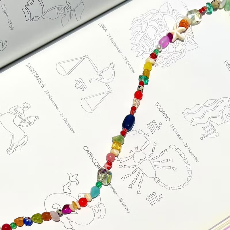 Necklace Valerie • Handmade Beaded Jewelry • Jade Stones • 925 Silver Sterling