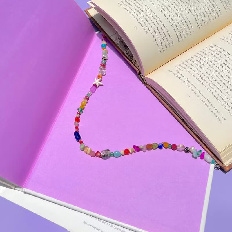Necklace Valerie • Handmade Beaded Jewelry • Jade Stones • 925 Silver Sterling