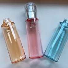 3入50ML 全新鑽石保養品空瓶( 粉藍橘色)