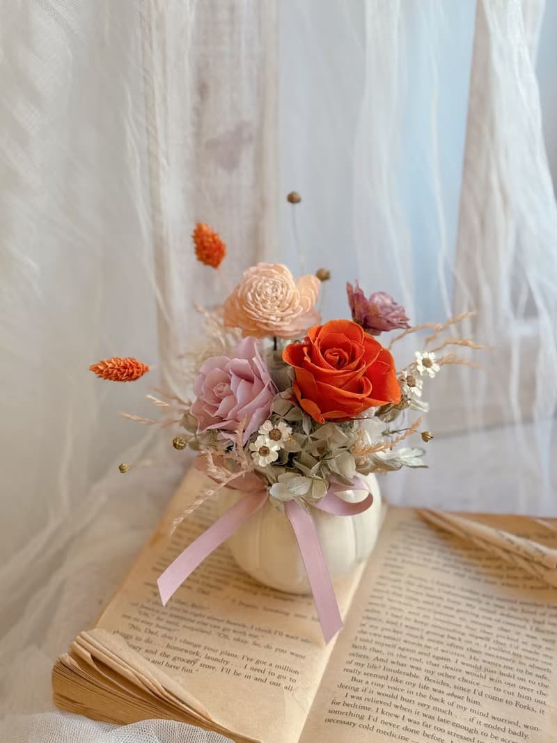 現貨永生花桌花  擴香桌花 開幕禮 新居禮 聖誕節禮物 交換禮物