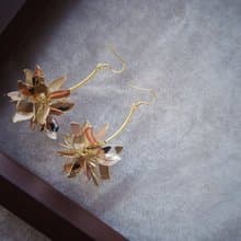 藕然 花球墜式樹脂耳環