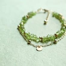 【生日石系列 V| 八月】|橄欖石碎石|手鏈| 減憂慮|改善睡眠|聚財