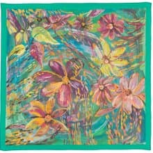 Pavlovo Posad Shawl, Russian Neck Scarf Natural 100% Silk Summer Wrap 10006-9