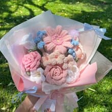 獅子座專屬生日花束  編織花 鉤織花 針織花 生日花束七夕