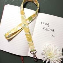 職場必備-寬版純棉識別證頸掛繩/手機掛繩/證件带-薔薇