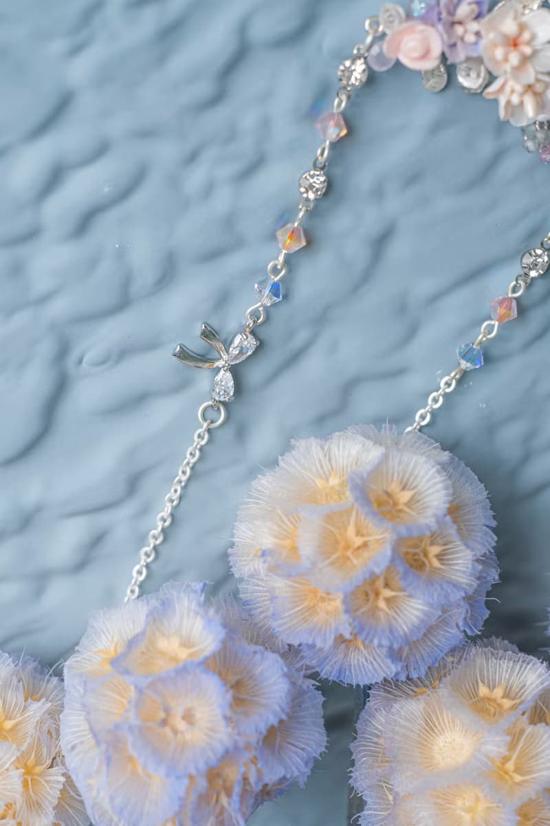 霧面初見薔薇鋯石迷你花束S925頸鍊