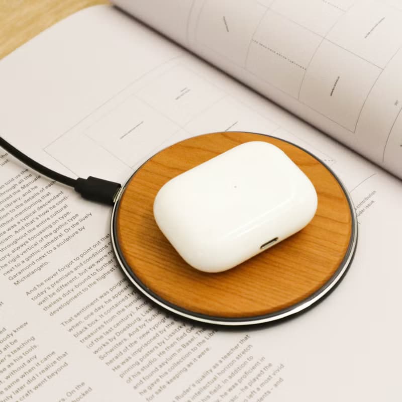 原木無線充電器 TypeC    文字圖案免費刻印