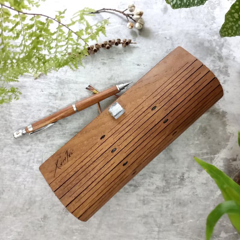 茉樂手盒/A1柚木/品味自然風/平行紋/筆盒/眼鏡盒/小物收納/送禮