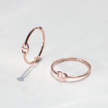 14K 馬蹄造型耳扣耳環 (內徑 17mm)