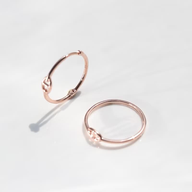 14K 馬蹄造型耳扣耳環 (內徑 17mm)