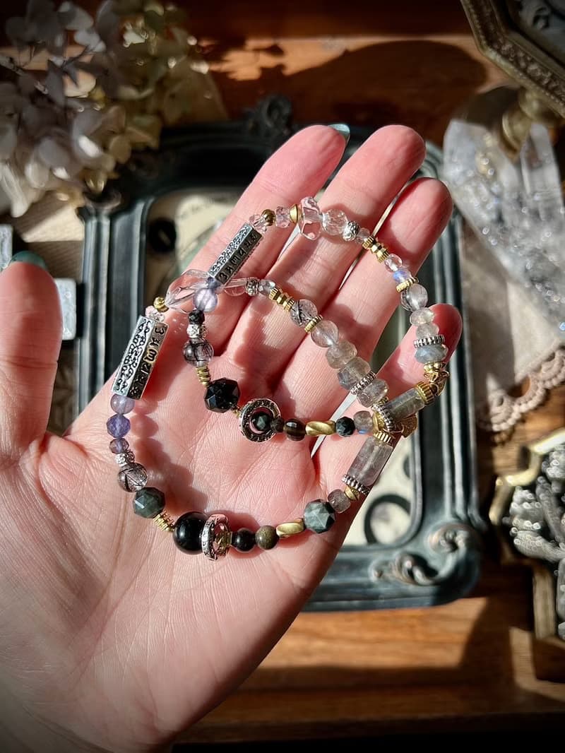 -光影-天然水晶手鏈/黃銅手鍊