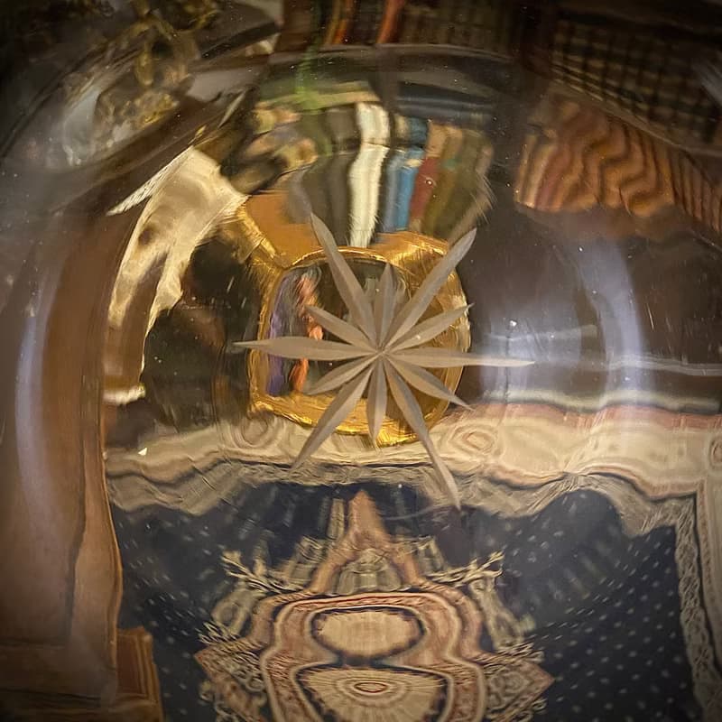 法國Belle Époque 蝴蝶結紋飾手柄 純銀×手工水晶甜品盆組