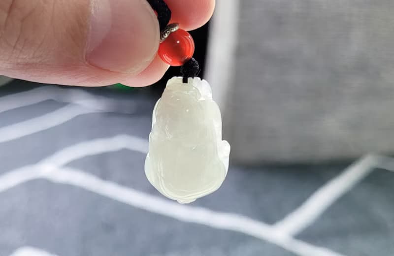 【親翠】天然翡翠 冰睛清爽清新胖貔貅項鍊 又肥又胖吸金力強