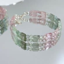 粉綠映蓮 / 碧璽手鍊